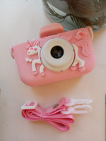 Детский цифровой фотоаппарат с селфи камерой и играми для девочки, мальчика, игрушечная фотокамера для детей ударопрочная 1080p Full-HD, Единорог для ребенка #1, Емельяненко А.