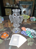 Прозрачная фишка для игры в покер с красным узором из акрила #7, Людмила К.