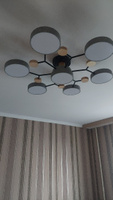 Потолочный светильник люстра, 6+1 серый, потолочный светильник, мощность 84 Вт, количество ламп 6+1, подходит для гостиной, спальни, столовой и т.д., LED #4, Андрей Ч.