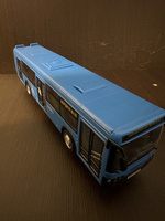 Инерционный автобус Play Smart 1:43 ЛиАЗ-5292 28 см. 9690-D Маршрут Синий #6, Альберт Николаевич