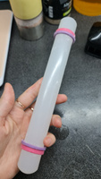 Скалка для теста кондитерская с ограничителями KONFINETTA, длина 23 см, цвет белый #58, Татьяна Котлярова