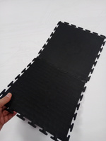 Плитка ПВХ модульная на пол 25х25 см LT mini black Leather PVC Eco #1, Султан Б.