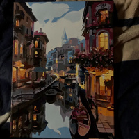 Картины по номерам на холсте с подрамником 30*40 см большая Вечерняя Венеция / раскраска по номерам для взрослых/ Набор для творчества #1, Эвелина К.