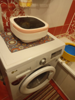 Портативная стиральная машинка ведро, 12 литров с 3 режимами стирки цвет розовый #1, Сергей В.