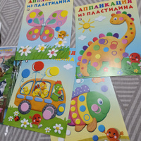 Аппликации из пластилина Набор для творчества Книги для детей развивающие #1, Марина К.