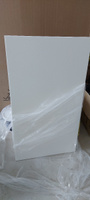 Столешница для ванной из искусственного камня 90см х 50см, белый цвет, матовая поверхность #7, Алексей М.