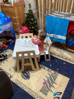 Растущий стол и стул для детей от года с грифельной доской и контейнерами #6, Анастасия П.
