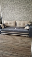 Прямой диван-кровать Мичиган 13 раскладной для гостиной мебель, механизм еврокнижка, опоры хром #4, Жанна Н.