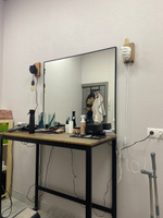 Зеркало интерьерное в алюминиевой раме настенное ONE MARKET 100х90 см. Черное #6, Елена У.