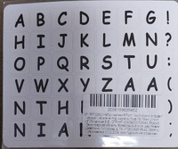 Набор наклеек RiForm "Английский Алфавит черный", 49 элементов, наклейки букв 15х15мм, 2 листа #1, Татьяна Б.