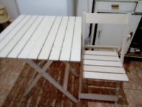 Комплект деревянной складной мебели стол 60*60 и 2 стула #2, Ирена А.