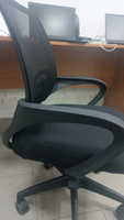 Кресло компьютерное офисное, черный, обивка сетка/ткань, крестовина пластик, HELE #5, Андрей Б.