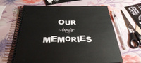 Фотоальбом с черными листами на спирали сo стикeрами и ручкой А4, горизонтальный, OUR MEMORIES #24, Оксана Б.