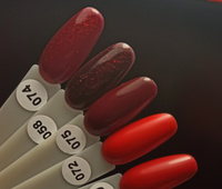 LUNALINE Набор гель лаков для ногтей, красный, бордовый, 5 цветов по 8 мл #105, Ирина К.
