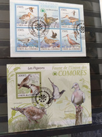 Набор марок #201 Птицы мира-4 Чайки, утки, ястребы, голуби 10 шт #2, Лена А.