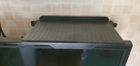 Полка на телевизор для приставки под роутер регулируемая универсальная пластиковая узкая черная подставка, размер MAX 22.5х12х3.5 см #6, Елена С.