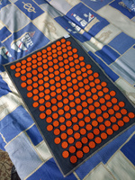Аппликатор Кузнецова, массажный акупунктурный коврик игольчатый IGORAFIT AIR 55x40 см, оранжевые фишки #36, Константин Т.
