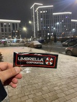 Нашивка на одежду на липучке, Стежкофф, "Umbrella corporation ", красный кант, 12,5х3,8 см, 1 штука #27, Рузиль Ш.