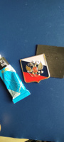 Значок Герб и флаг России, двуглавый орел, металл, цветная эмаль #3, Марат Б.