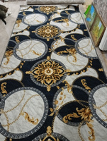 Витебские ковры Ковровая дорожка MANDALA - золотистый узор в этническом стиле, недорогой палас на пол, 1.4 x 4 м #51, Анастасия В.
