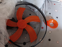 Мощный напольный вентилятор 3 скорости 5 лопастей крепкий оранжевый черный #6, Юлия Б.