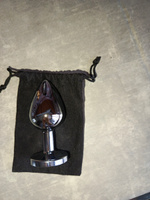 Анальная пробка Magic Toy, металлическая, размер L, с кристаллом, черная #2, Дагилена