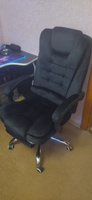 Кресло компьютерное велюровое для дома и офиса черное FRANDER #8, Алексей П.