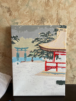 Картина по номерам, холст на подрамнике - Зима в Японии 30x40 см. #14, Анна Б.