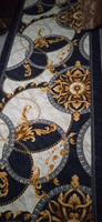 Витебские ковры Ковровая дорожка MANDALA - золотистый узор в этническом стиле, недорогой палас на пол, 1 x 2.5 м #54, Гузель А.