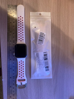 Cиликоновый ремешок ReFrukt для Apple Watch series 1 2 3 4 5 6 7 8 SE, 38mm 40mm 41mm (для эпл вотч) - Розовый #81, сергей с.