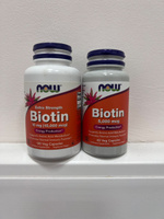 NOW Biotin 5000 mcg, Нау Биотин 5000 мкг, здоровье кожи, волос, ногтей, 60 капсул #7, Виктория Б.