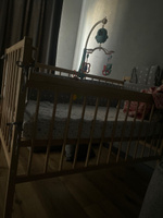 Кроватка для новорожденных с маятником и матрасом. Детская приставная 120х60 Промтекс Мини МП цвет натуральный #33, Ирина А.