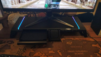 Подставка для монитора STEAR MX-500 Rokku с USB-хабом и RGB-подсветкой настольная - универсальная складная полка под монитор на стол с портами - подставка органайзер с ящиком (черная, пластик) #5, Александр