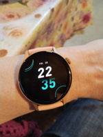 Смарт часы женские круглые, умные часы наручные с функцией звонка для IOS, Android, спортивные электронные с амолед дисплеем, водонепроницаемые #6, Елена Щ.