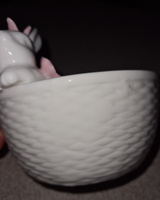 Конфетница SL Home "Лесные кролики", размер 13х13х10,7 см, цвет белый #8, Олеся