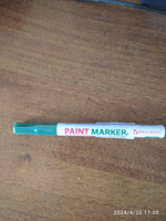 Маркер-краска лаковый paint marker по стеклу / бетону / авто (paint marker) 2 мм, Зеленый, Без Ксилола (без запаха), алюминий, Brauberg Professional #175, Василий 