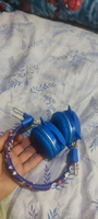 Наушники беспроводные с микрофоном, microUSB, 3.5 мм, белый, синий #8, Тамара Г.