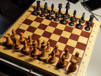 Шахматы деревянные утяжелённые Гроссмейстер №5, светлая доска размером 37х37 см, гроссмейстерские с утяжеленными фигурами, настольные игры, подарок мужчине, мужу, папе, сыну #43, Кулаков Димитрий