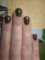 Masura Лак для ногтей Волшебный Мох , темный зеленый с каплей желтого с россыпью голографической крошки , 11 мл #174, оксана х.