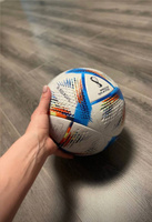 Мяч футбольный Чемпионат Мир KATAR 2022 размер 5 FIFA Al Hilm + насос #5, Яков Б.
