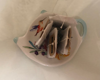 Подставка под чайный пакетик Доляна "Пташка", размер 12х8,4 см, цвет белый #45, Елизавета Ш.