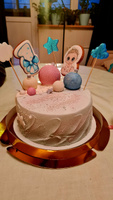Украшения для торта съедобные набор для мальчика 1 годик. Набор: Малыш, цифра 1, карамель и драже. Топпер #8, наталья с.