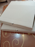 Коробка картонная (лоток) под пиццу, пироги 30х30х4 см белая, 3 шт #2, Татьяна П.