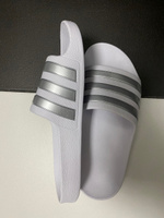 Шлепанцы adidas Sportswear Adilette Aqua K Ftwwht/Silvmt/Ftwwht #32, Анна Ц.