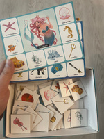 Малое детское лото "Маленькая принцесса" с картинками, настольная развивающая игра для детей, 48 фишек + 6 тематических карточек #3, Tarrou