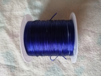 Нить-резинка для бус/браслетов 0,8 мм, цвет: Синий, длина: 10 м #40, Маргарита М.