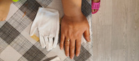 TORUS Перчатки косметические тканевые для маникюра и др. процедур НАБОР 3 пары, размер S, цвет белый (края не обработаны) #86, Альфия М.