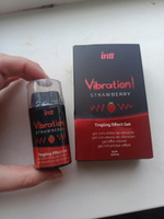 Жидкий вибратор INTT Vibration Gel Strawberry, Португалия, съедобный стимулирующий интимный гель, 15мл #2, Наталия З.