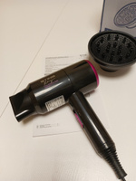 Фен для волос STINGRAY ST-HD801A с диффузором и ионизацией 1800Вт, темная фуксия #4, Екатерина К.