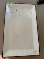 Блюдо фарфоровое сервировочное Magistro "Церера" , прямоугольное размер 27x17,5x2 см, цвет белый #4, Светлана М.